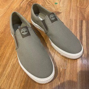 TIMBERLAND MEN'S MYLO BAY LOW SLIP ON SNEAKER LIGHT TAUPE CANVAS A664S ALL SIZES
